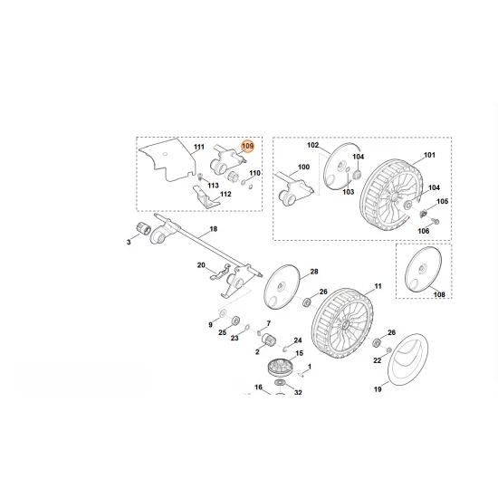 STIHL  Oś 6375 700 2411